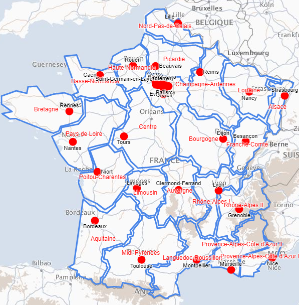 Carte plateformes naturalisation en France